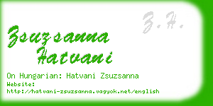 zsuzsanna hatvani business card